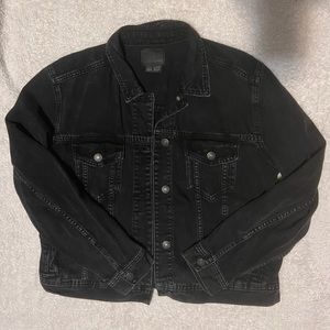 Black American Eagle Jean Jacket